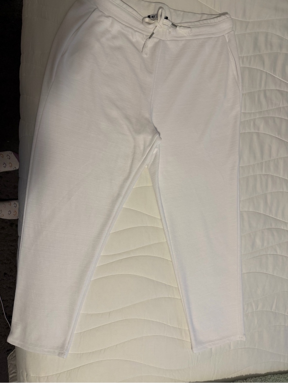 Zara White Straight-Leg Pants